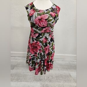 I. LE NEW YORK Petite Floral Mesh Dress 14P